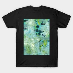 Art Acrylic artwork abstract turquoise T-Shirt